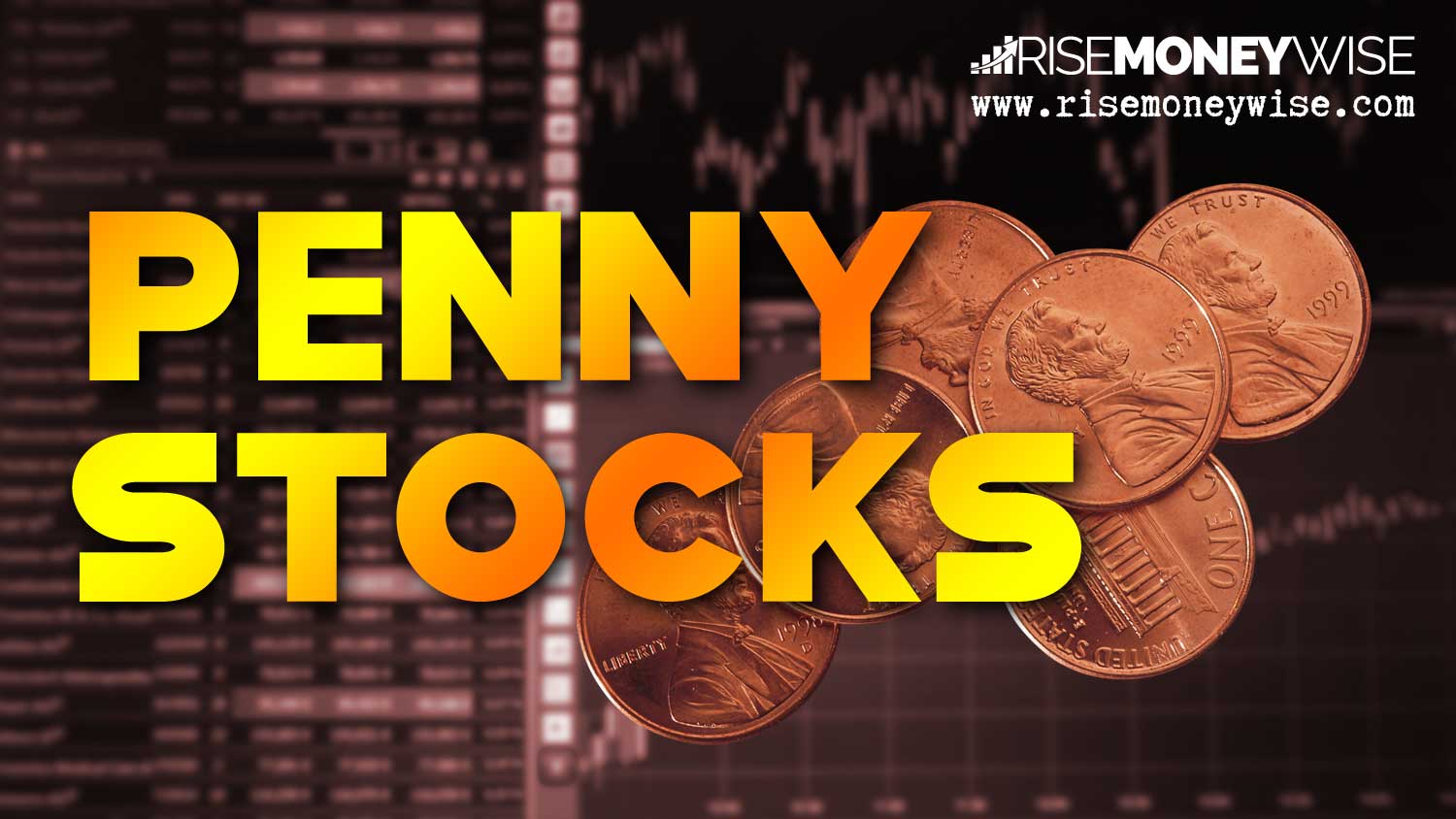 Image shows pennies representing penny stokcs